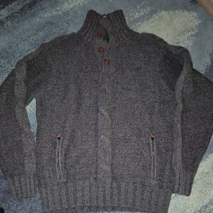 Men's TIMBERLAND Gray Sweater with Button Details